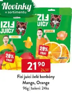 Qanto Fizi juici želé bonbóny Mango, Orange nabídka