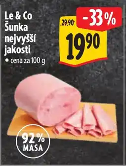 Albert Le&Co Šunka nejvyšší jakosti nabídka