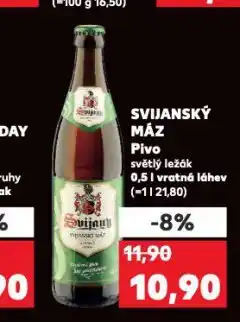 Kaufland Pivo svijanský máz nabídka