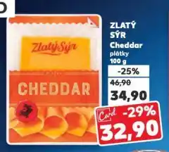 Kaufland Zlatý sýr cheddar nabídka