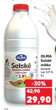 Kaufland Olma selské mléko nabídka