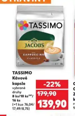 Kaufland Tassimo kávové kapsle nabídka