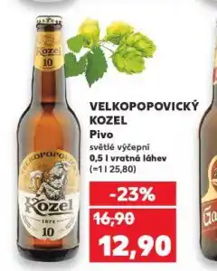 Kaufland Pivo velkopopovický kozel nabídka