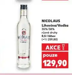 Kaufland Nicolaus vodka nabídka