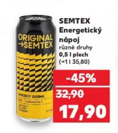 Kaufland Semtex energy drink nabídka