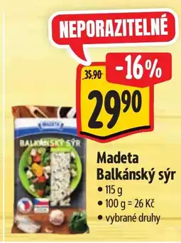 Albert MADETA Balkánský sýr nabídka