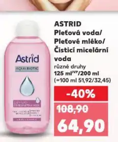 Kaufland Astrid čisticí micelární voda nabídka