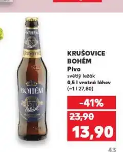 Kaufland Pivo krušovice bohém nabídka