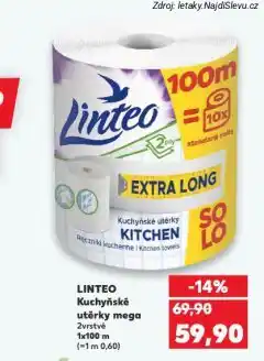 Kaufland Linteo kuchyňské utěrky nabídka