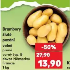Kaufland Brambory žluté pozdní nabídka