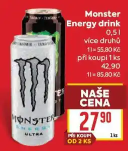 Billa Monster Energy drink nabídka
