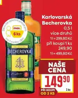 Billa Karlovarská Becherovka nabídka