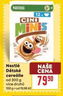 Billa Nestlé Dětské cereálie nabídka