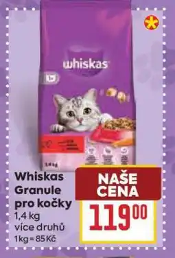 Billa Whiskas Granule pro kočky nabídka