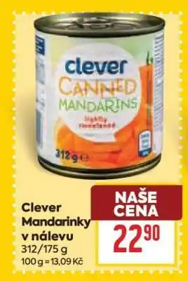 Billa Clever Mandarinky v nálevu nabídka