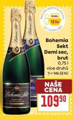 Billa Bohemia Sekt Demi sec, Brut nabídka
