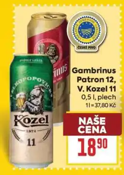 Billa Gambrinus Patron 12, V. Kozel 11 nabídka