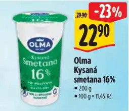 Albert Olma Kysaná smetana 16% nabídka