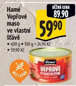 Albert Hamé Vepřové maso ve vlastní šťávě nabídka