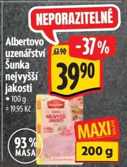 Albert Albertovo uzenářství Šunka nejvyšší jakosti nabídka