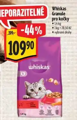 Albert Whiskas Granule pro kočky nabídka