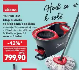 Kaufland Vileda TURBO 3v1 Mop a kbelík nabídka