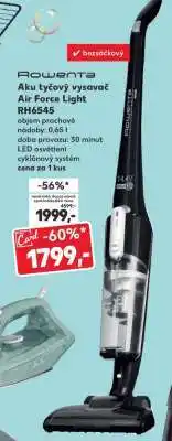 Kaufland Rowenta Aku tyčový vysavač Air Force Light RH6545 nabídka