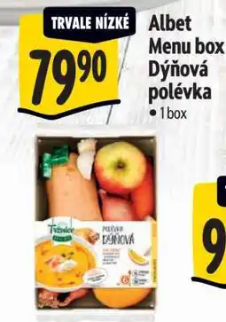 Albert Albet Menu box Dýňová polévka nabídka