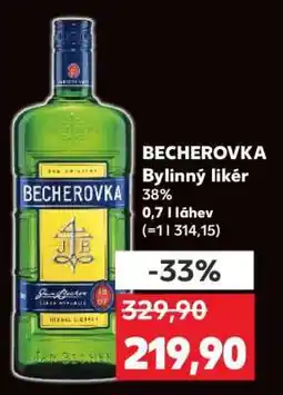Kaufland BECHEROVKA Bylinný likér nabídka