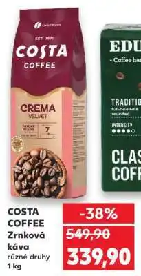 Kaufland COSTA COFFEE Zrková káva nabídka