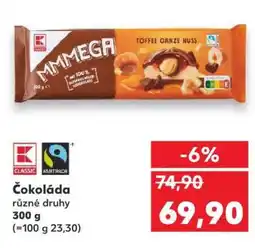 Kaufland Čokoláda různé druhy nabídka