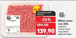 Kaufland Mleté maso mix XXL nabídka