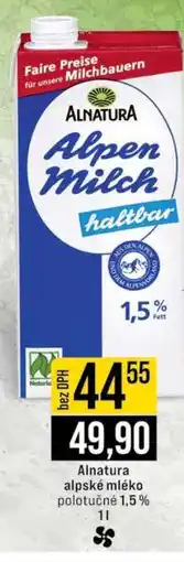 Jip Alnatura alpské mléko nabídka