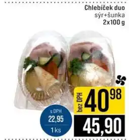 Jip Chlebíček duo sýr+šunka nabídka