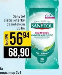 Jip Sanytol čisticí utěrky dezinfekční 36 ks nabídka