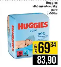 Jip Huggies vlhčené ubrousky pure 3x56 ks nabídka