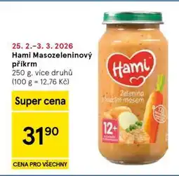 Tesco Hami masozeleninový příkrm nabídka