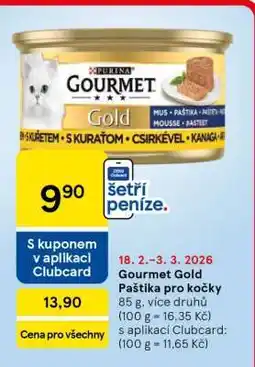 Tesco Gourmet Gold Paštika pro kočky nabídka