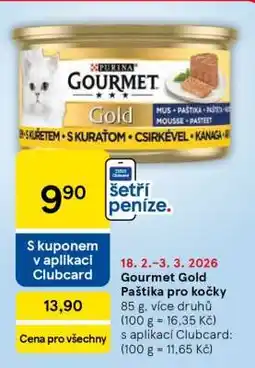 Tesco Gourmet Gold Paštika pro kočky nabídka