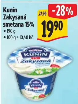 Albert Kunín Zakysaná smetana 15% nabídka