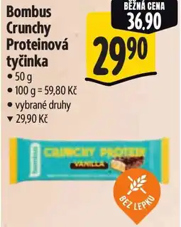 Albert Bombus Crunchy Proteinová tyčinka nabídka