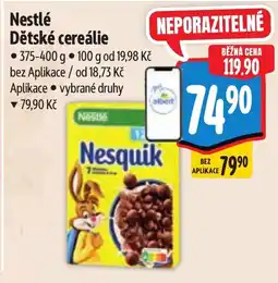 Albert Nestlé Dětské cereálie nabídka