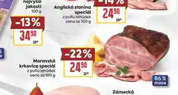 Billa Moravská krkovice speciál z pultu lahůdek cena za nabídka
