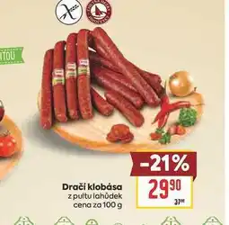 Billa Dračí klobása z pultu lahůdek cena za nabídka