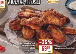 Billa Pečená kuřecí křídla sweet chilli cena za nabídka