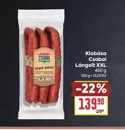 Billa Klobása Csabai Lángolt XXL nabídka