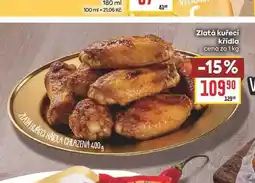 Billa Zlatá kuřecí křídla cena za nabídka