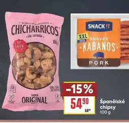 Billa Španělské chipsy nabídka