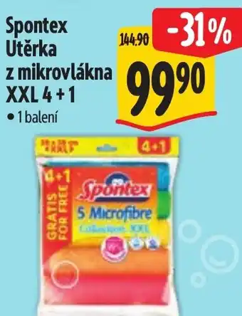 Albert Spontex Utěrka z mikrovlákna XXL 4+1 nabídka