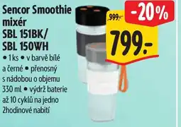 Albert Sencor Smoothie mixér SBL 151BK/ SBL 150WH nabídka